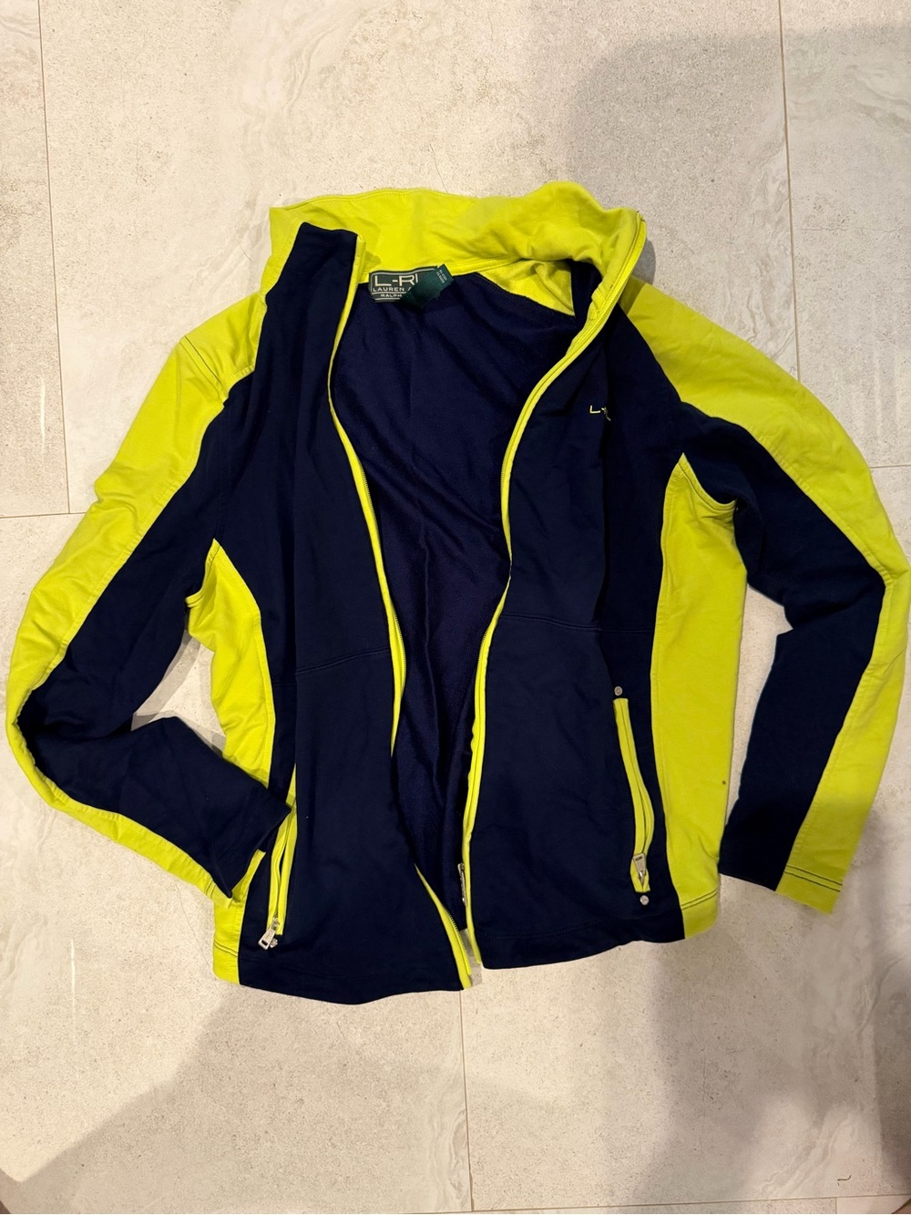 Ralph Lauren Navy and Lime Ski Jacket